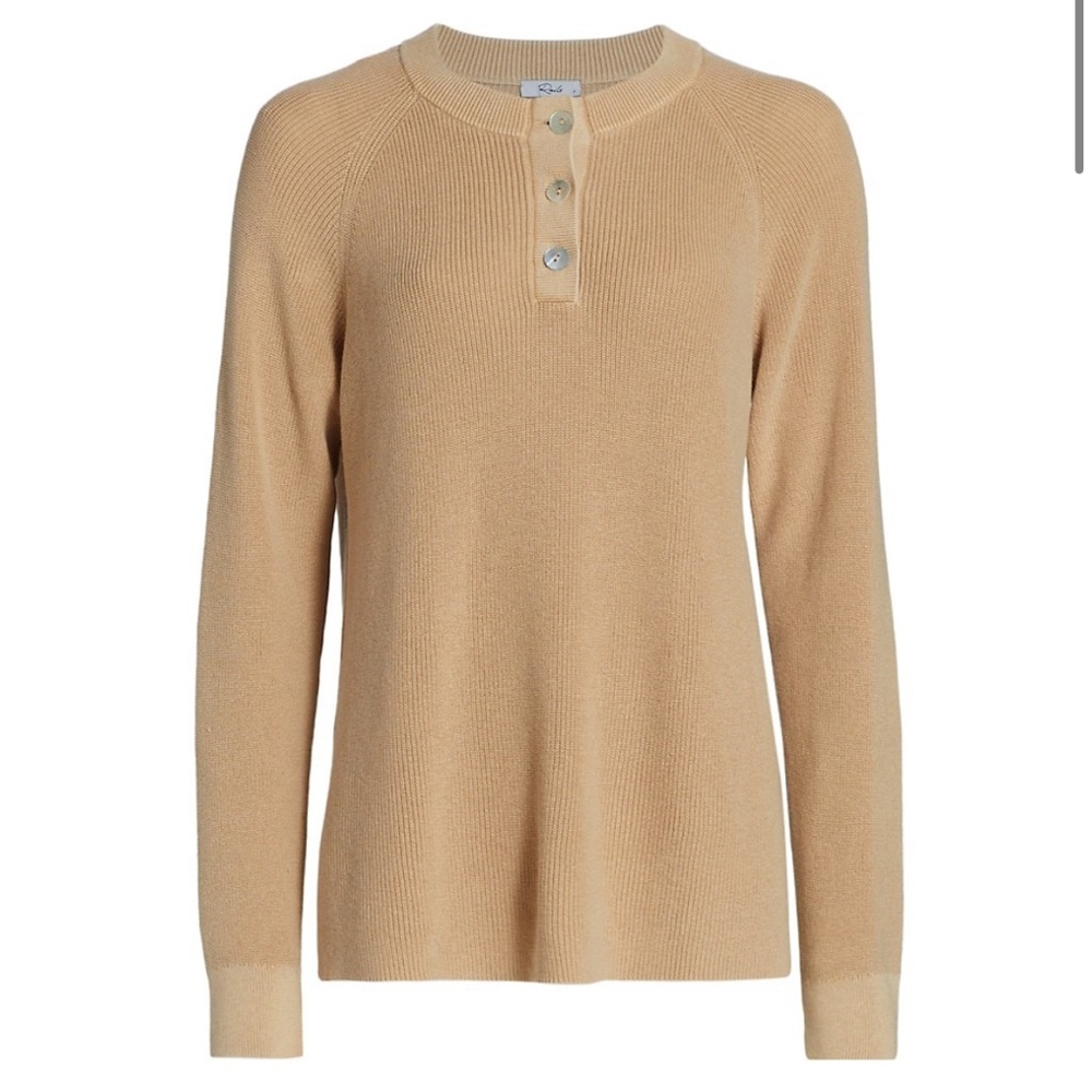 RAILS PIPER CASHMERE COTTON BLEND HENLEY SWEATER SIZE SMALL